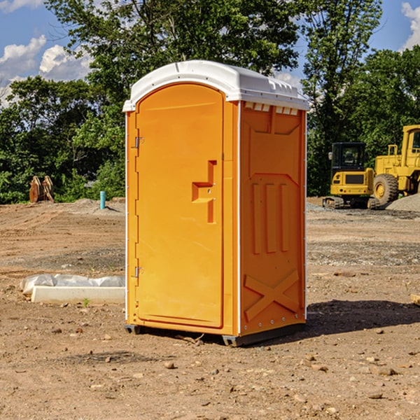 how often are the porta potties cleaned and serviced during a rental period in Village of the Branch